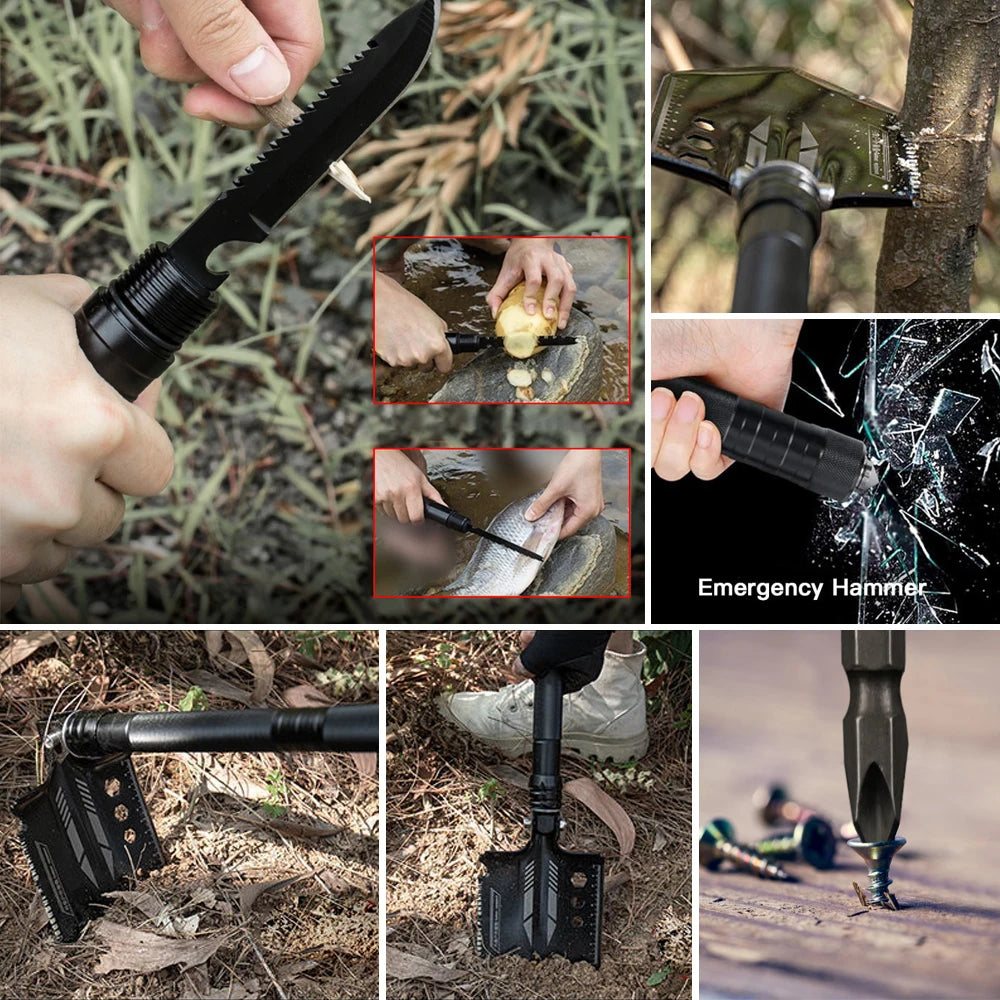 Multifunction Camping Shovel/Survival Tool Kit