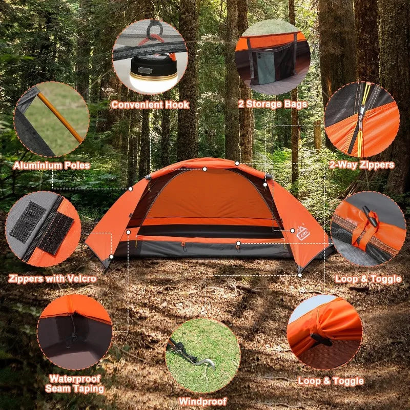 1 Person Tent for Camping & Hiking