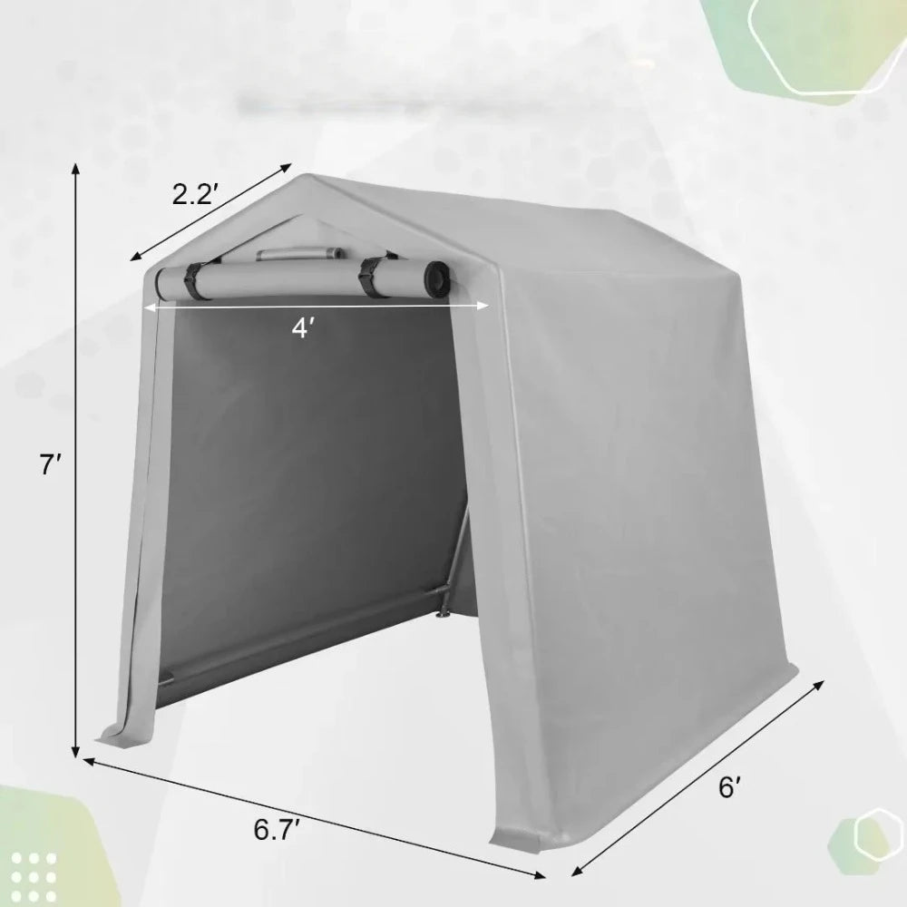 Storage Shed 6 x 6 ft Canopy - mygreatoutdoorescape