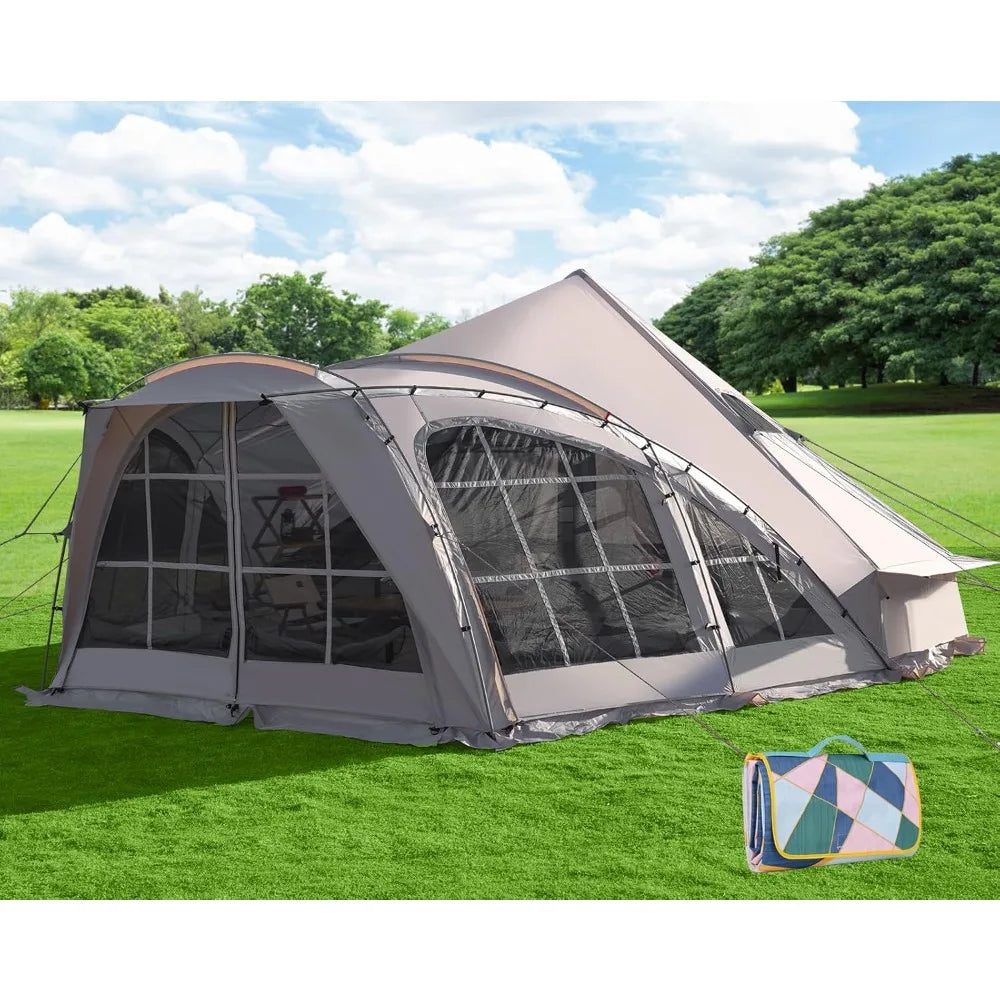 4/6/8 Person Family Tents with Rainfly