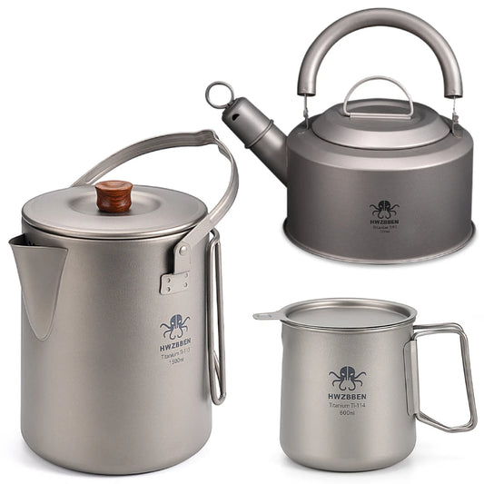 1200ml Camping Titanium Kettle