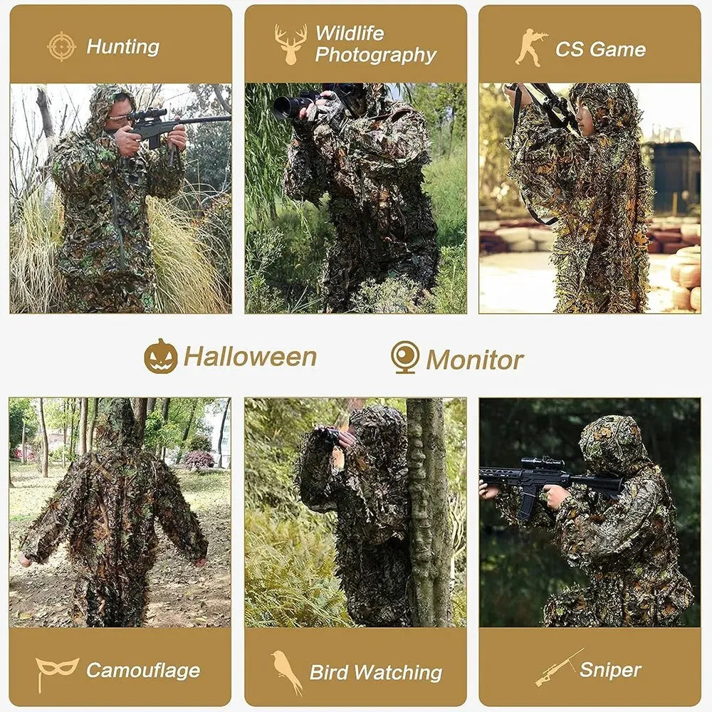 Ghillie 3D Leaf Hunting suit