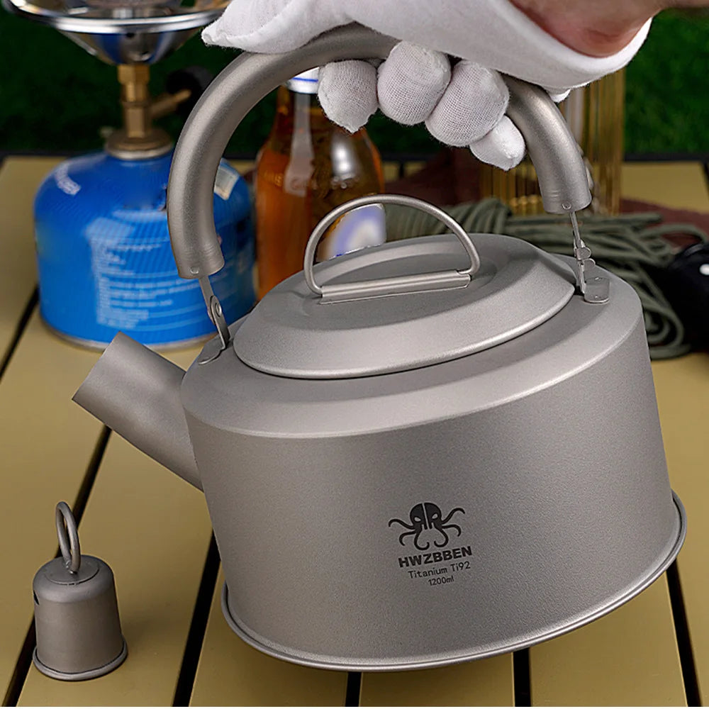 1200ml Camping Titanium Kettle