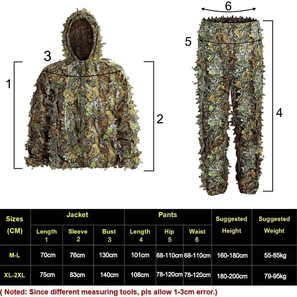 Ghillie 3D Leaf Hunting suit