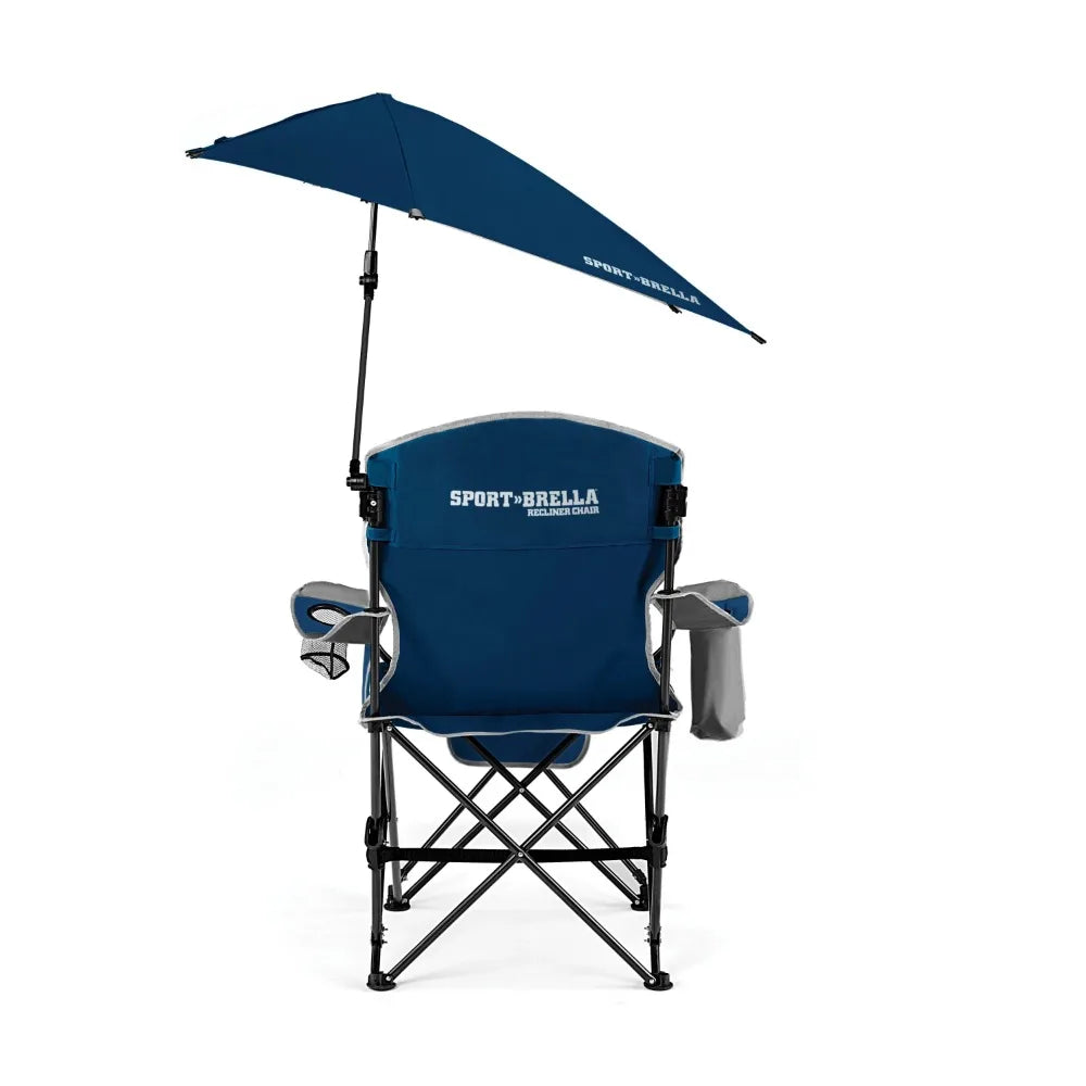 Lightweight Chair With Clamp-On Sun Shade - mygreatoutdoorescape