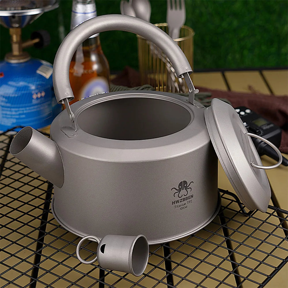 1200ml Camping Titanium Kettle