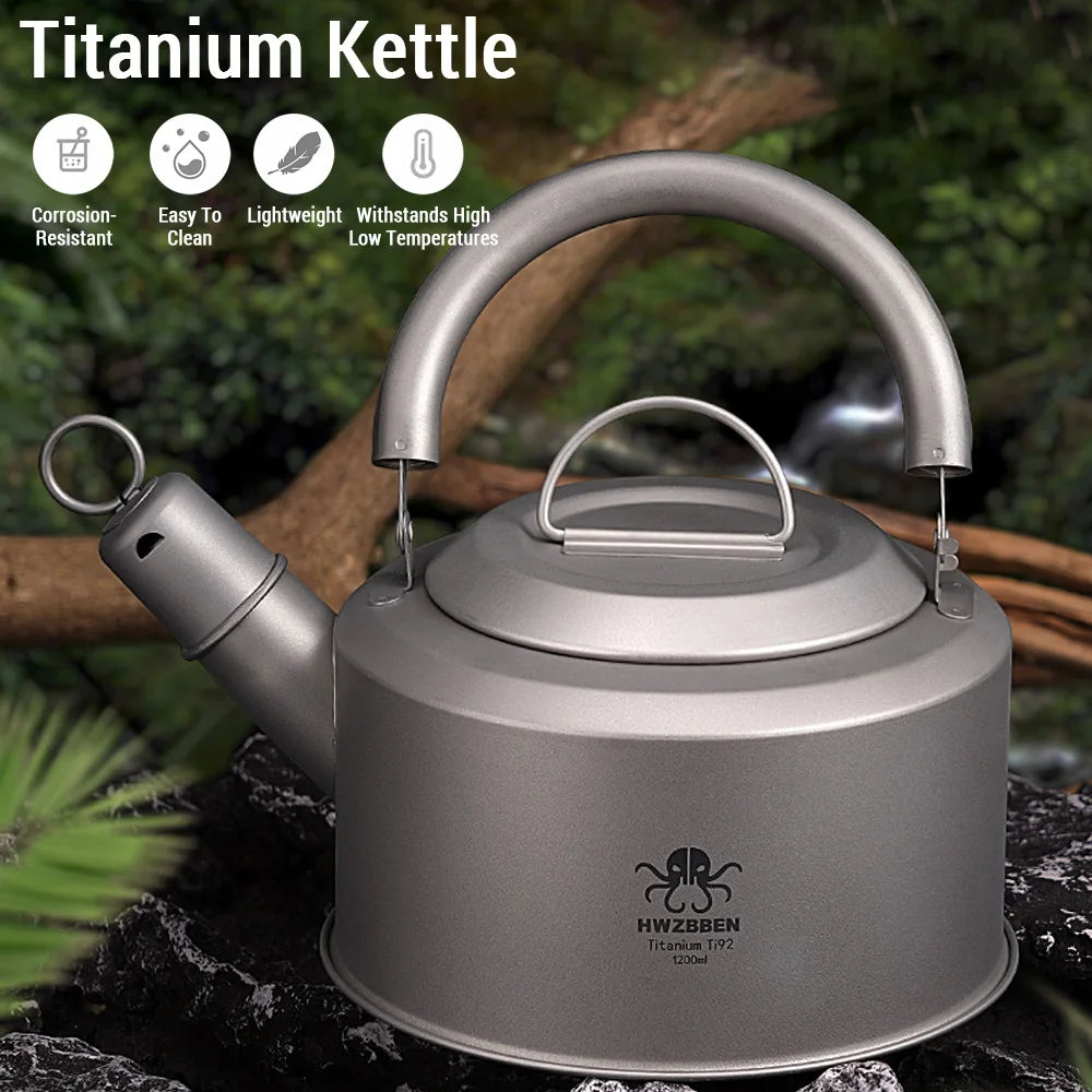 1200ml Camping Titanium Kettle