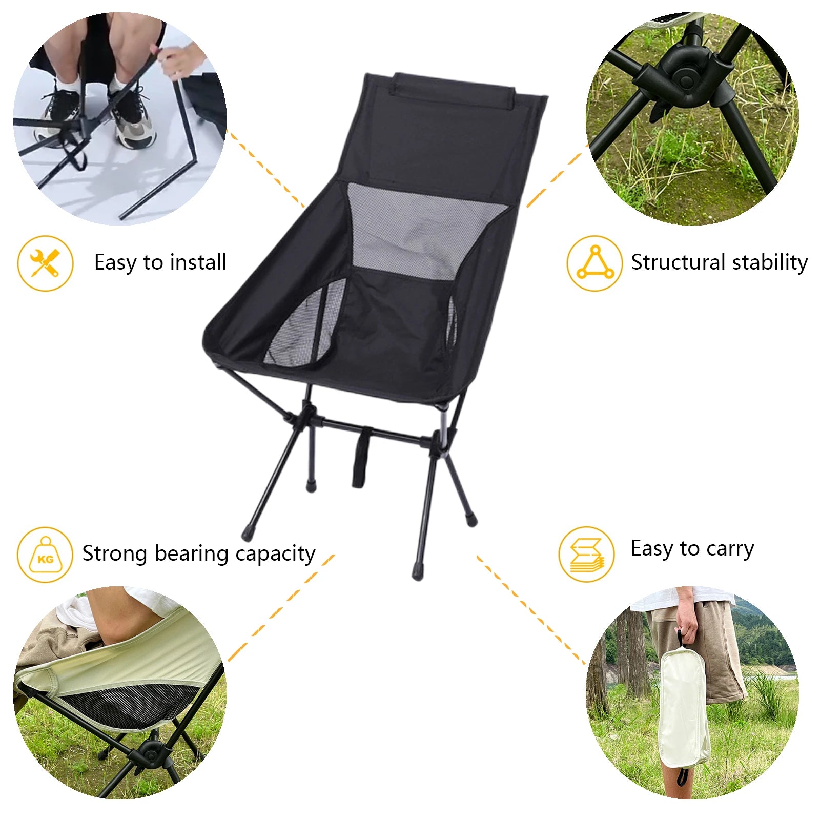 Portable Folding Moon Chair - mygreatoutdoorescape