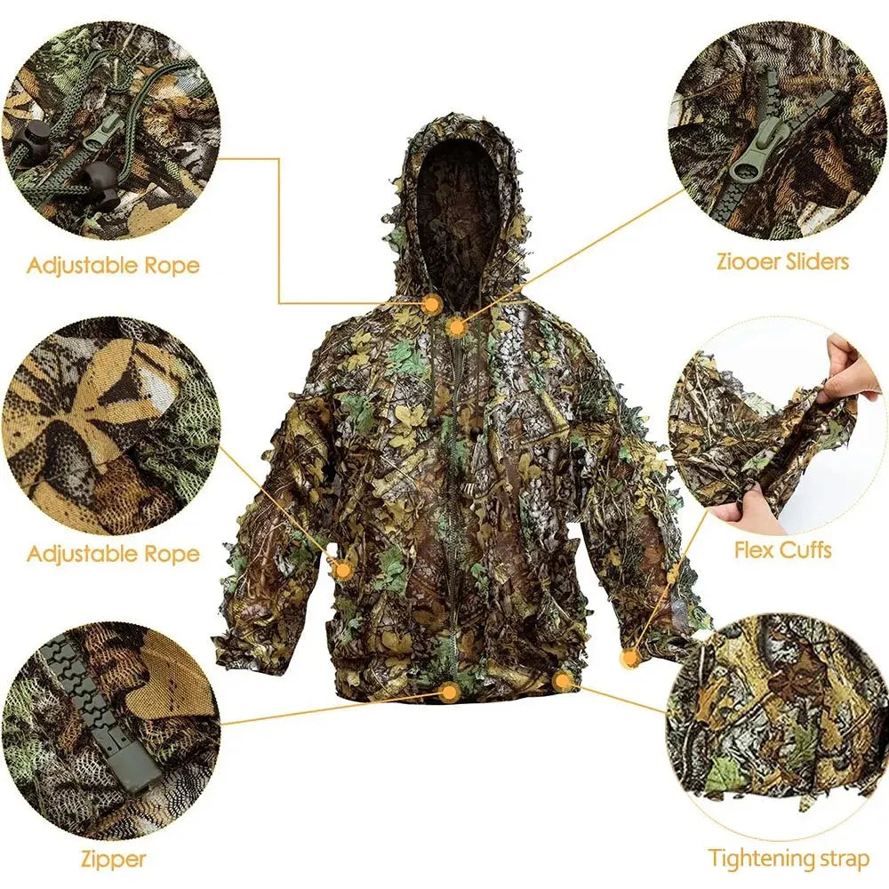 Ghillie 3D Leaf Hunting suit