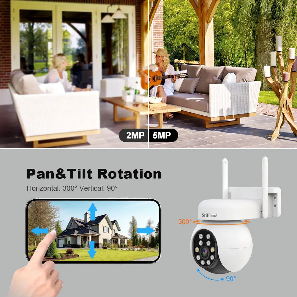 Wifi Surveillance Camera Outdoor 5MP