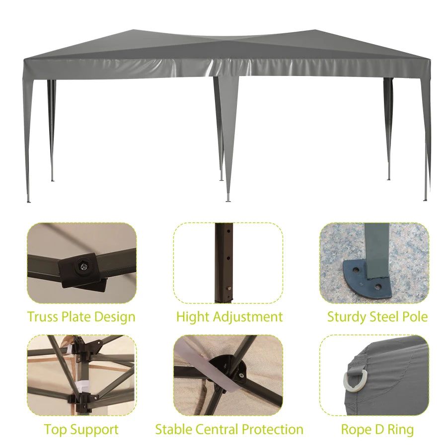 Pop Up Canopy,10'x20' - mygreatoutdoorescape