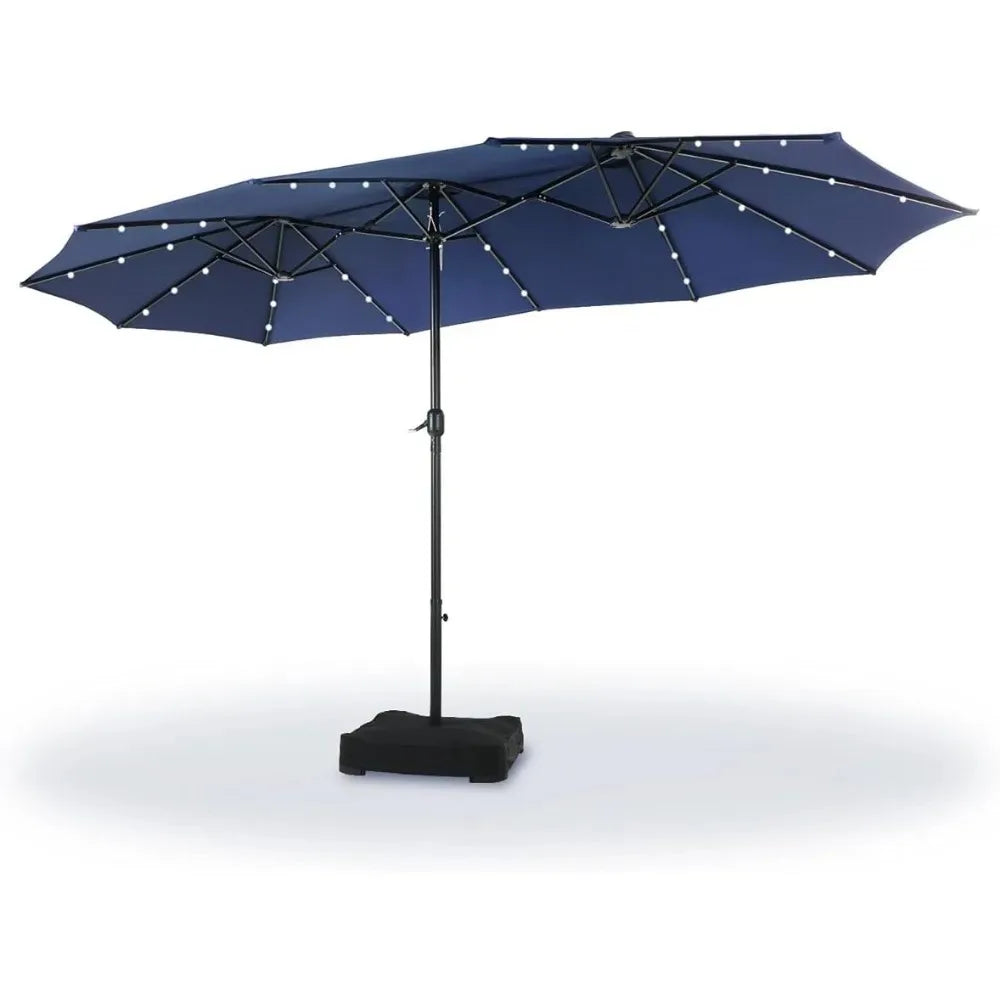 Large Patio Umbrella With Solar Lights