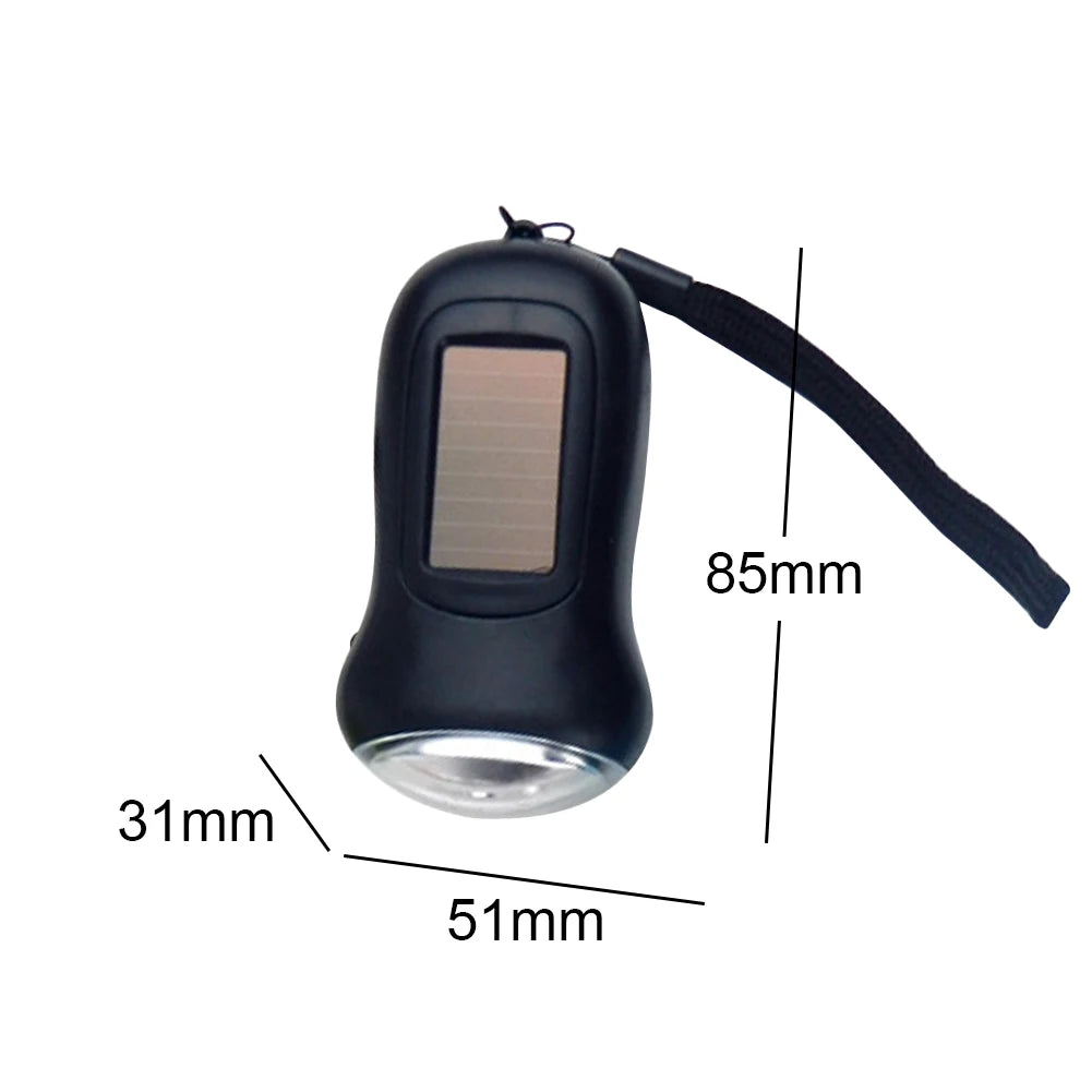 Emergency Hand Crank Dynamo Solar Flashlight