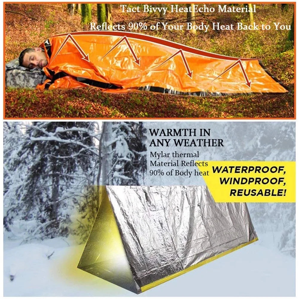 Portable Waterproof Emergency Survival Sleeping Bag - mygreatoutdoorescape