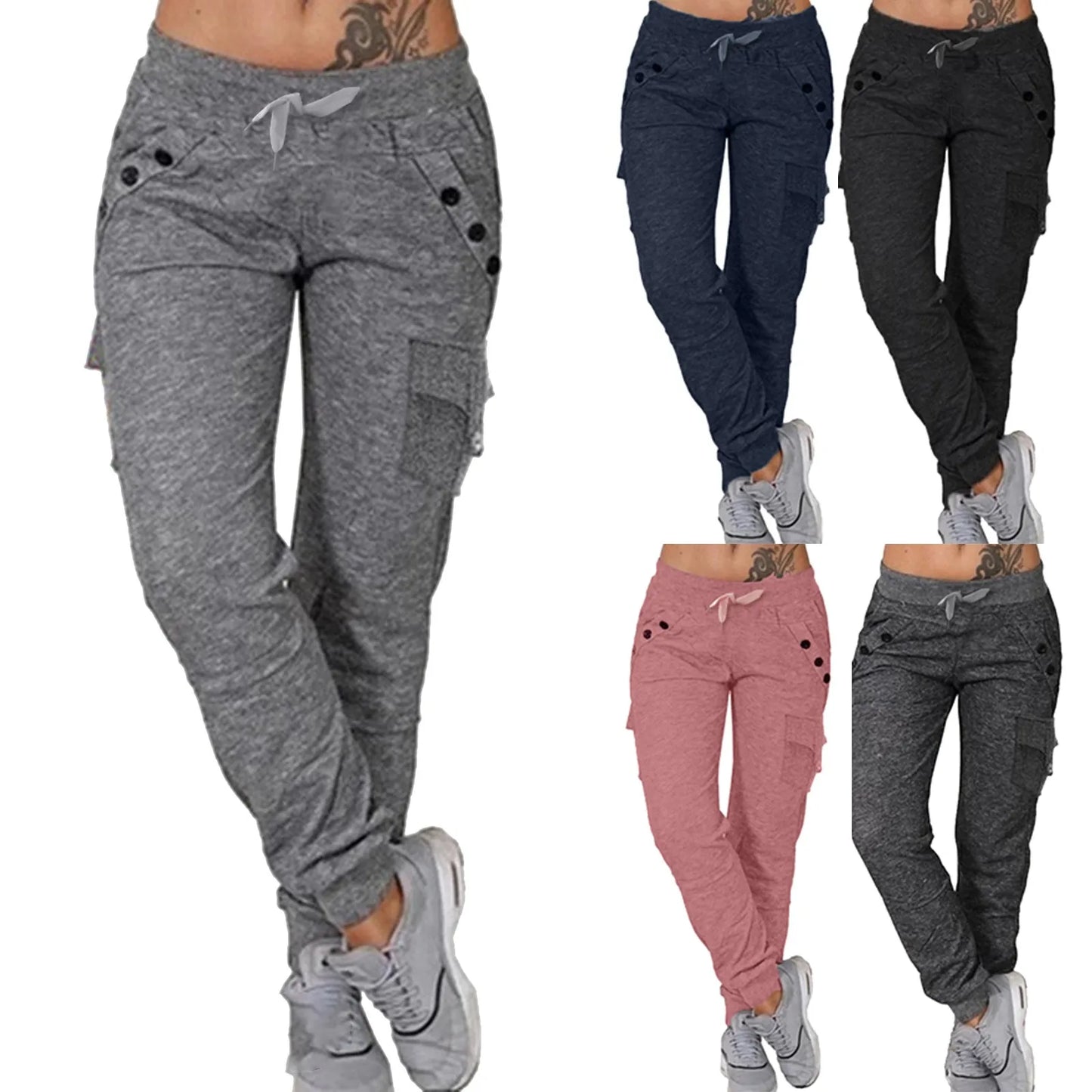 New Solid Color Jogging Sweatpants