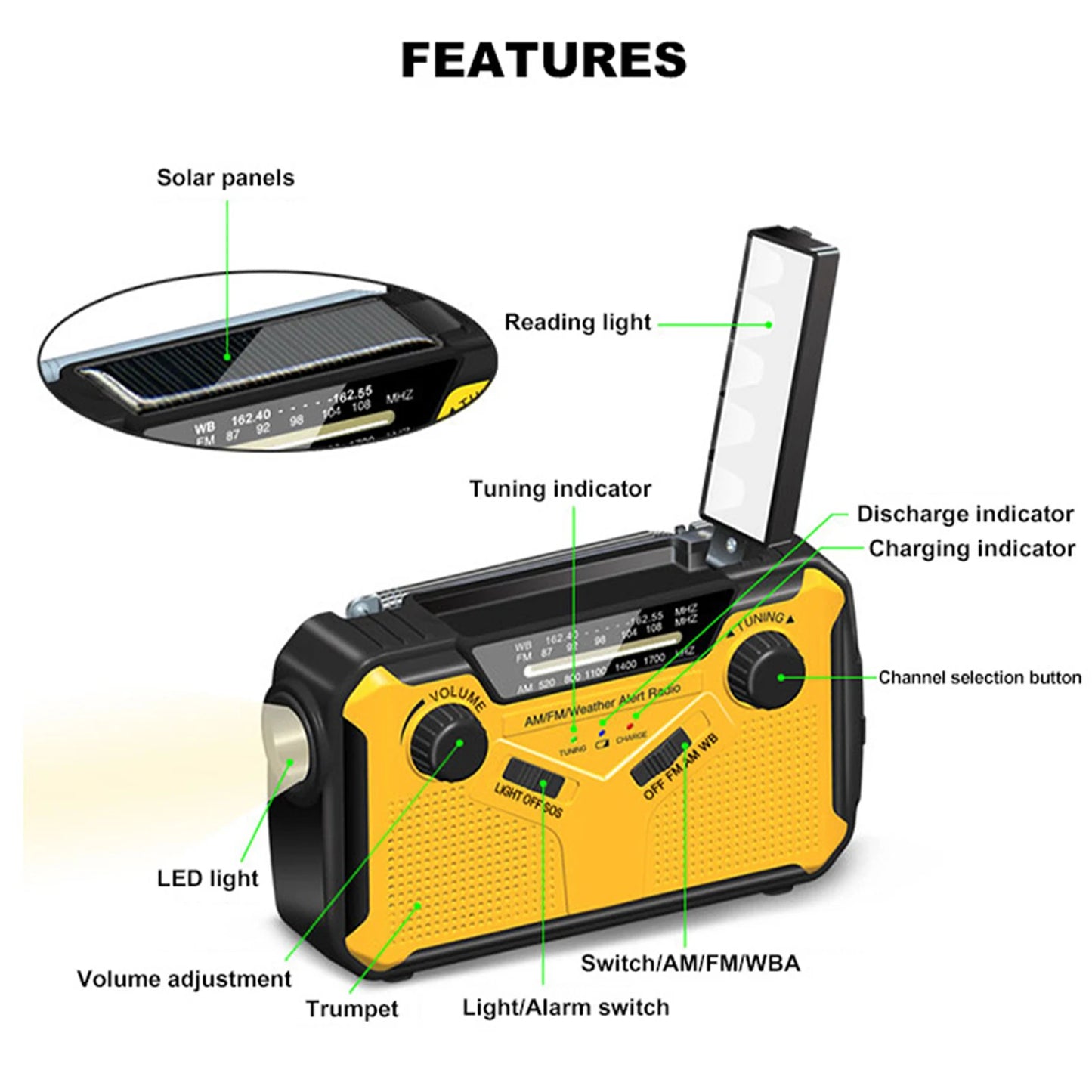 Solar Crank Emergency Radio