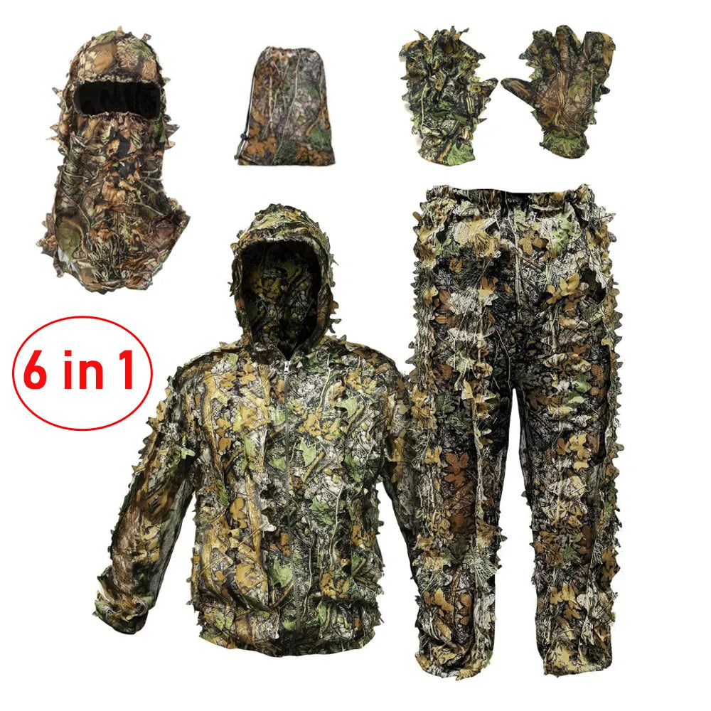 6 in 1Breathable Camouflage Hunting Suit - mygreatoutdoorescape