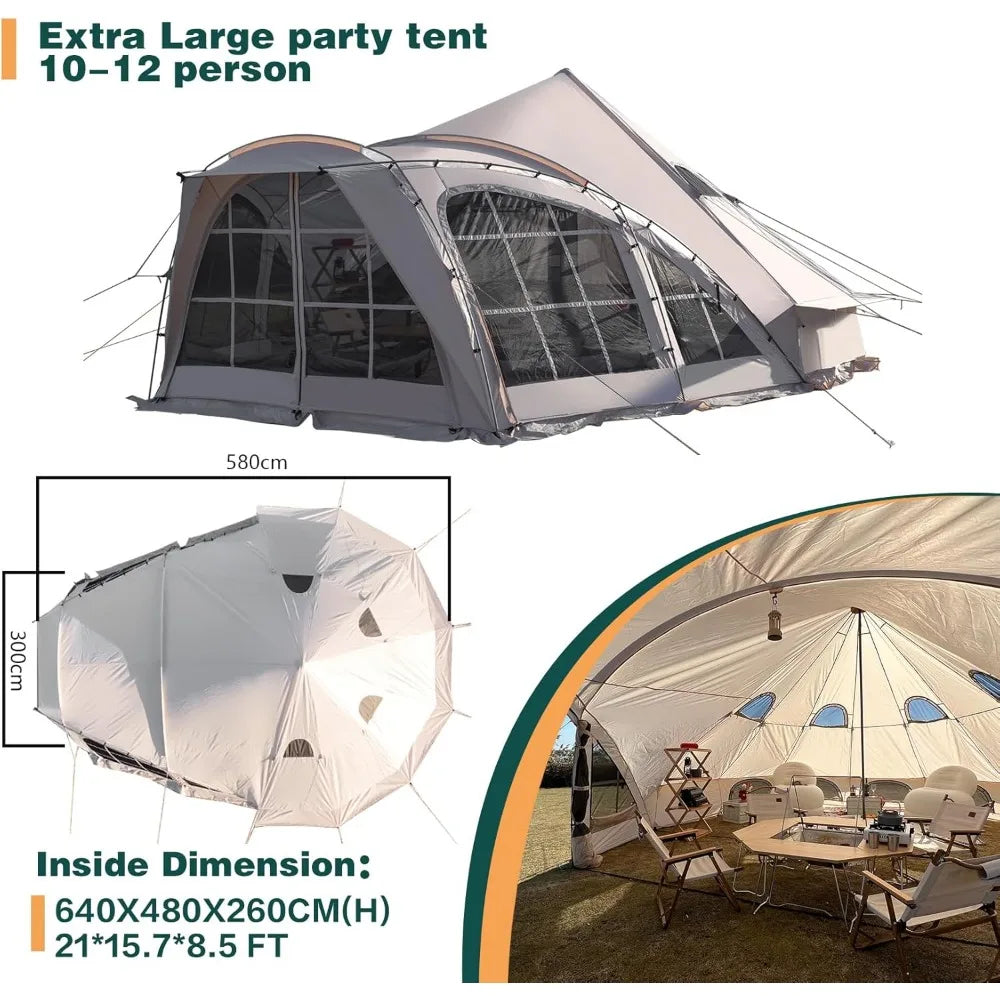 4/6/8 Person Family Tents with Rainfly